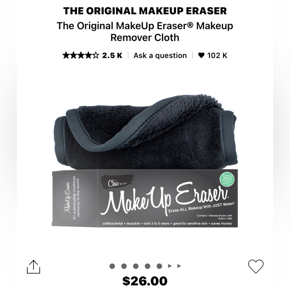 2/$30 NIB Make up Eraser FULL SIZE